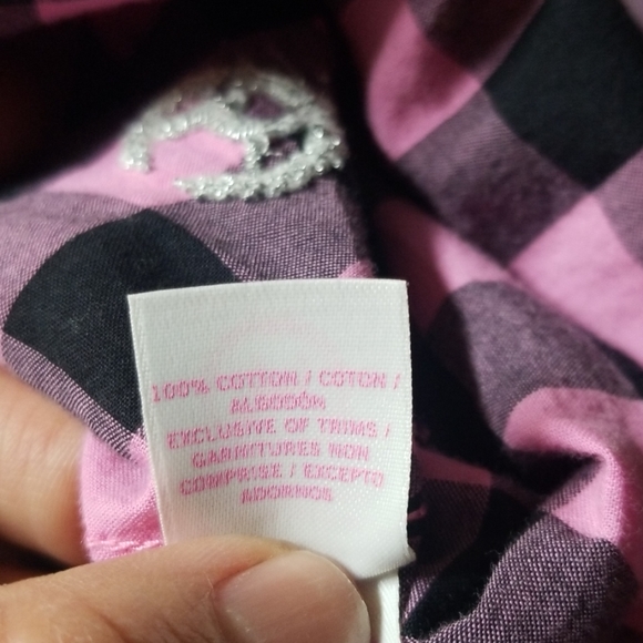 Pink Victoria’s Secrets Black/Pink Buffalo Shirt - Picture 6 of 7